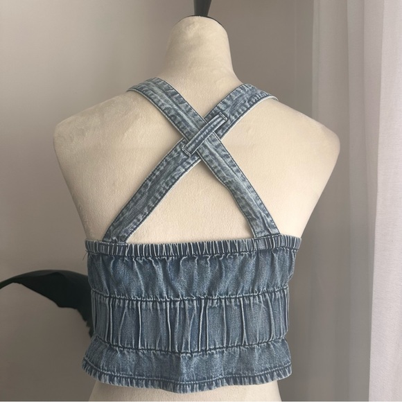 We the Free Free People We the Free Denim Strappy CropTop Tank - Picture 5 of 10